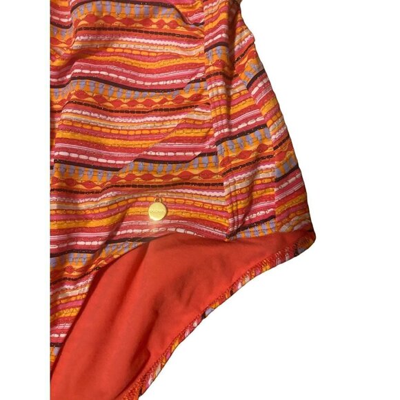 Women's Lascana Venus Swimsuit One Piece  Muti Orange Halter Top SZ 16 VGC Charm - Picture 3 of 8